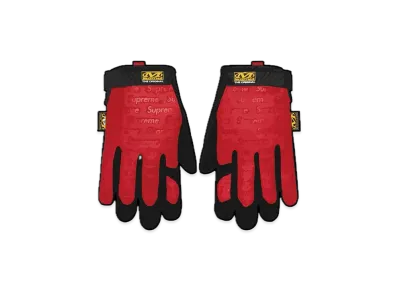 Supreme / Mechanix Leather Work Gloves "Red"