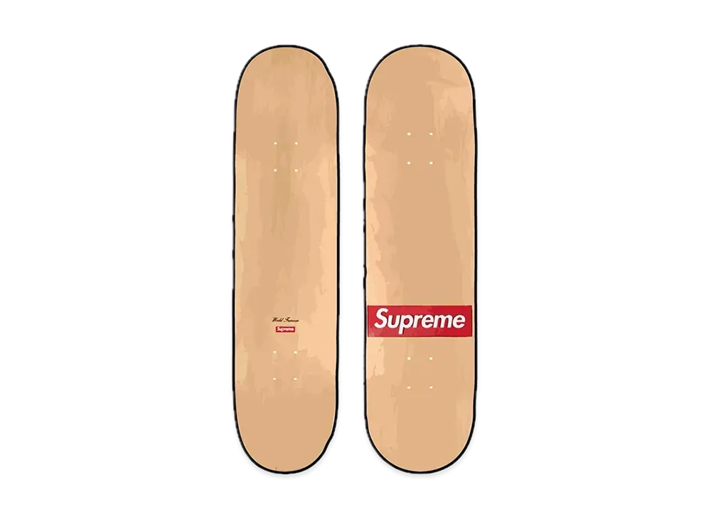 Supreme Routed Box Logo Skateboard "Natural"