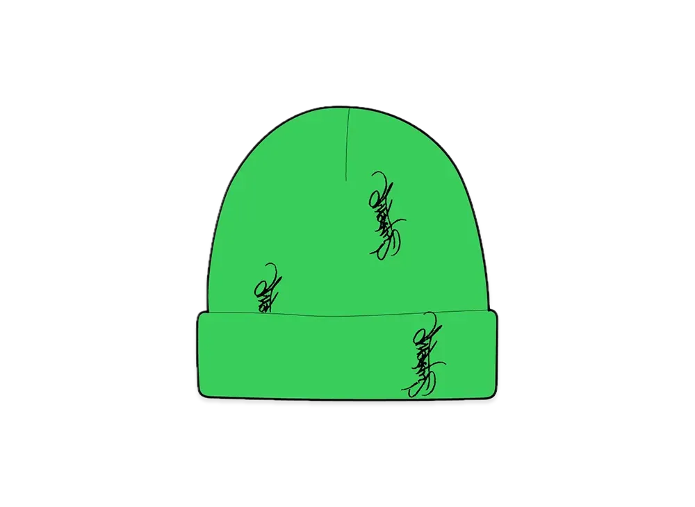 Supreme Tag Beanie "Lime"
