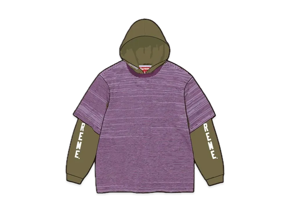 Supreme Layered Hooded L/S Top "Olive"