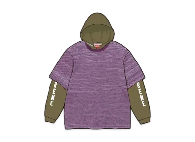 Supreme Layered Hooded L/S Top "Olive"