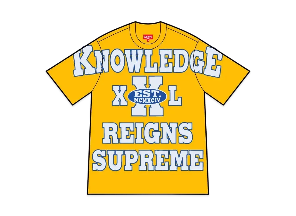 Supreme Overprint Knowledge S/S Top "Gold"