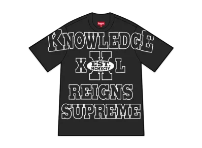 Supreme Overprint Knowledge S/S Top "Black"