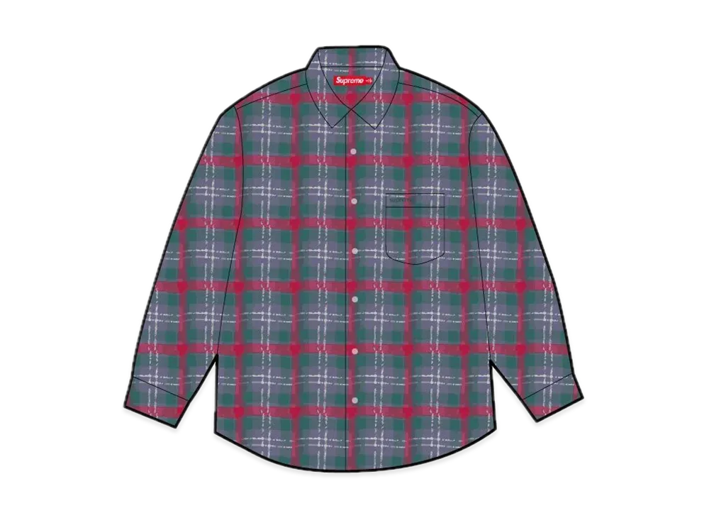 Supreme Plaid Flannel Shirt "Slate" (24SS)