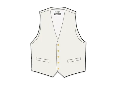 Supreme x MM6 Maison Margiela Washed Cotton Suit Vest "Cream"