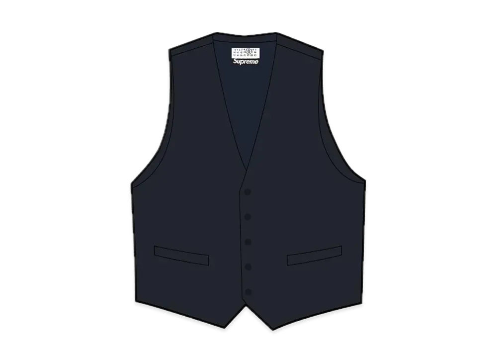 Supreme x MM6 Maison Margiela Washed Cotton Suit Vest "Navy"