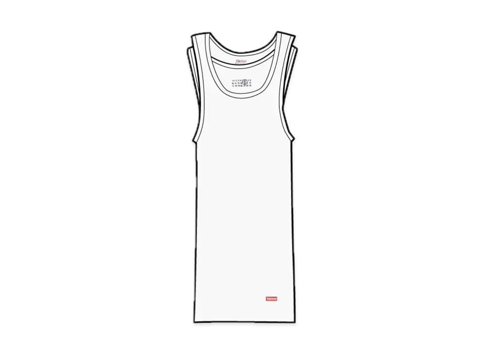 Supreme x MM6 Maison Margiela Hanes Tagless Tank Top (1 Pack) "White"