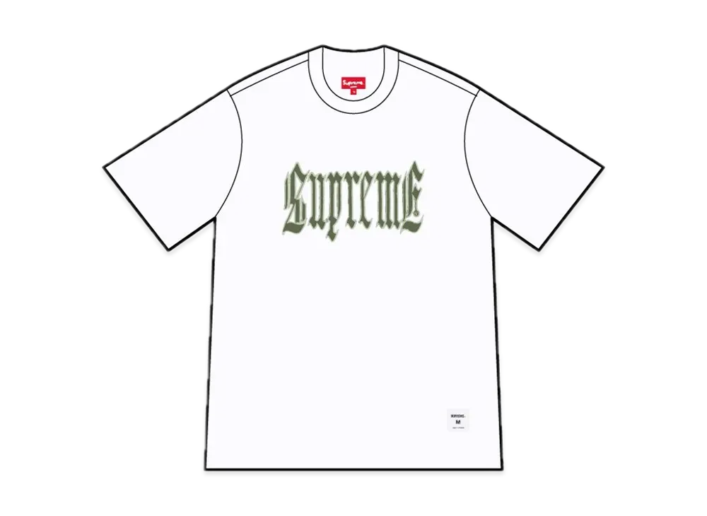 Supreme Old English S/S Top "White"