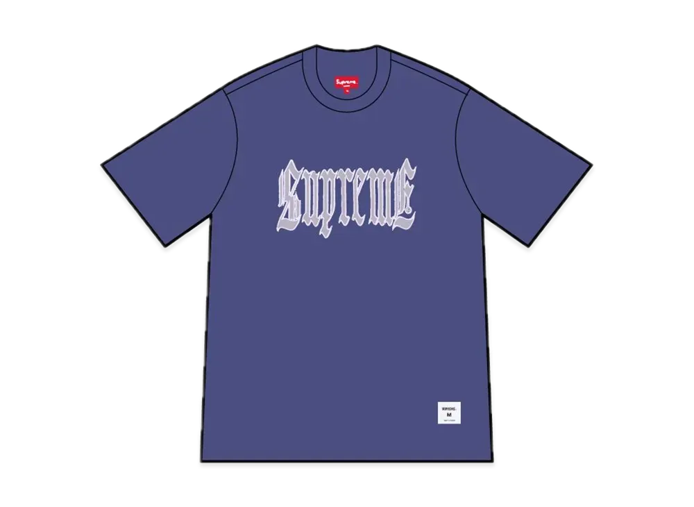 Supreme Old English S/S Top "Washed Navy"