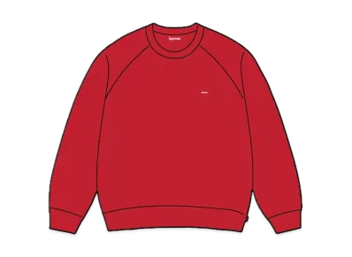 Supreme Small Box Raglan Crewneck "Red"
