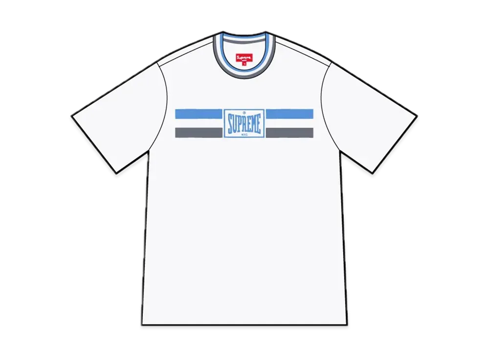 Supreme Warm Up Stripe S/S Top "White"