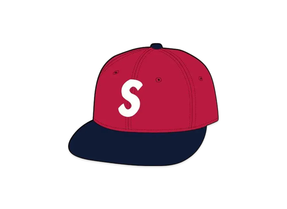 Supreme 2-Tone S Logo 6-Panel "Red"