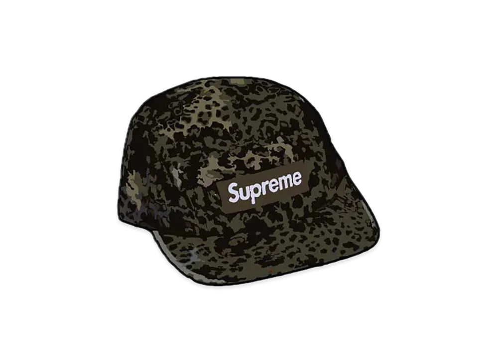 Supreme Leopard Velvet Camp Cap "Olive"