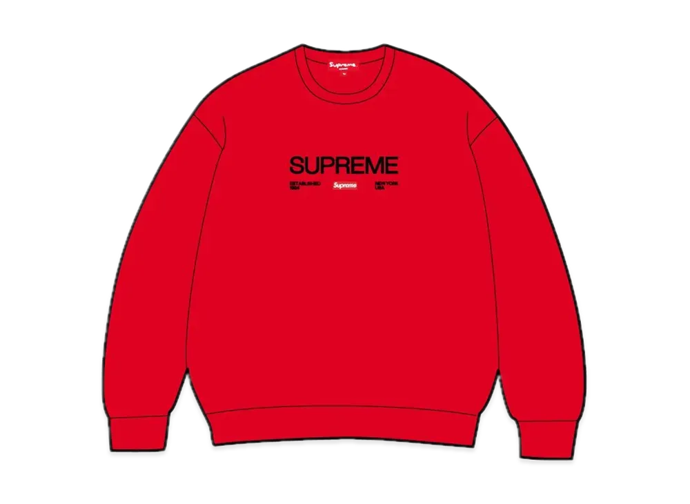 Supreme Established Crewneck "Red"