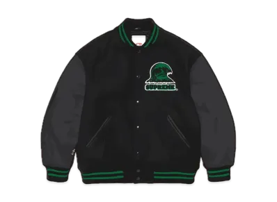 Supreme Wave Varsity Jacket "Black"