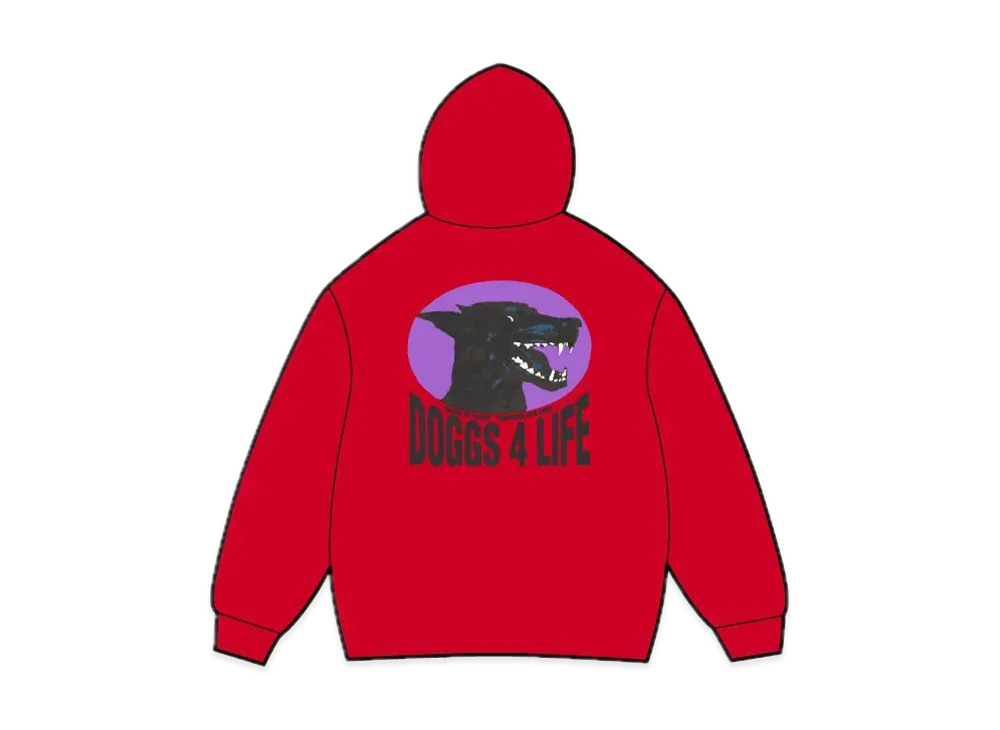 Supreme Doggs Hooded Sweatshirt "Red"