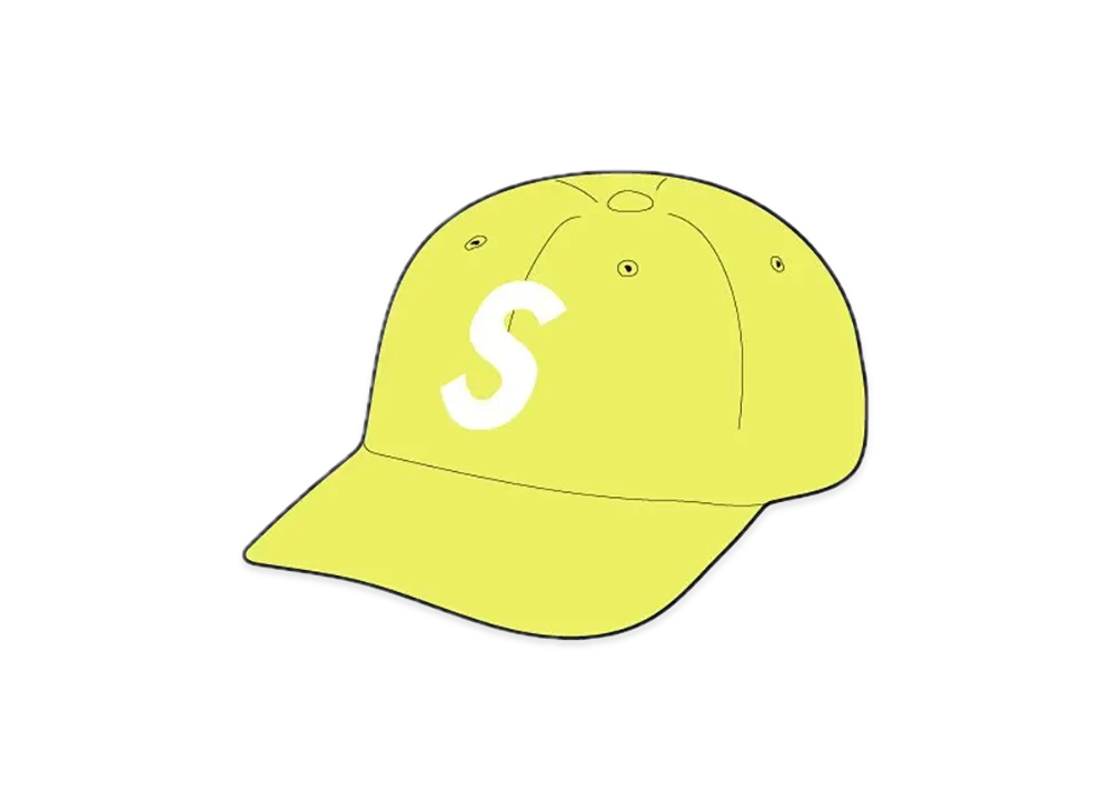 Supreme Seersucker S Logo 6-Panel "Yellow"