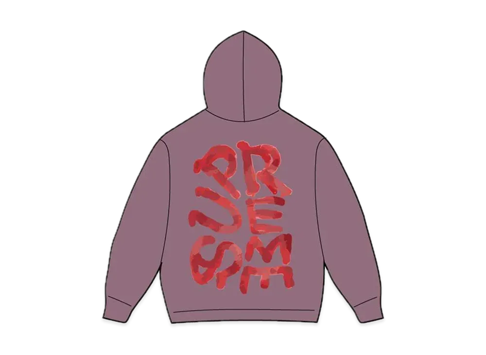 Supreme Paint Hooded Sweatshirt "Dusty Purple"