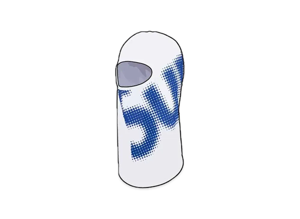 Supreme Halftone Lightweight Balaclava "White"