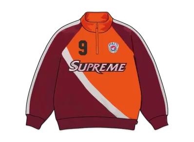 Supreme Equipe Half Zip Sweatshirt "Dark Orange"