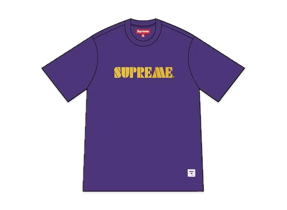 Supreme Stencil Embroidered S/S Top "Purple"
