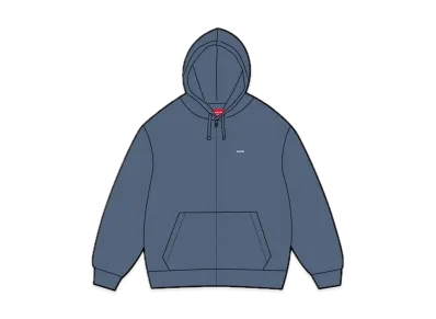 Supreme Overdyed Small Box Zip Up Hooded Sweatshirt "Dark Slate"