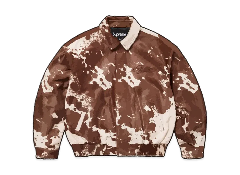 Supreme Ponyhair Varsity Jacket "Cow"