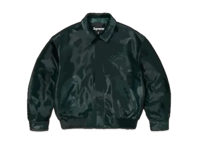 Supreme Ponyhair Varsity Jacket "Green"