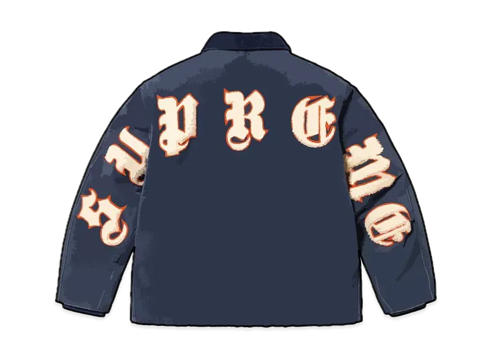 Supreme Old English Canvas Work Jacket "Navy"