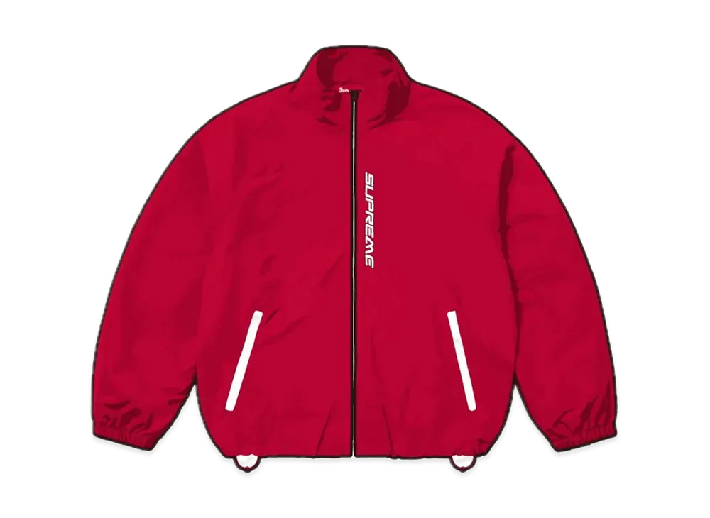 Supreme Contrast Zip Track Jacket "Red"