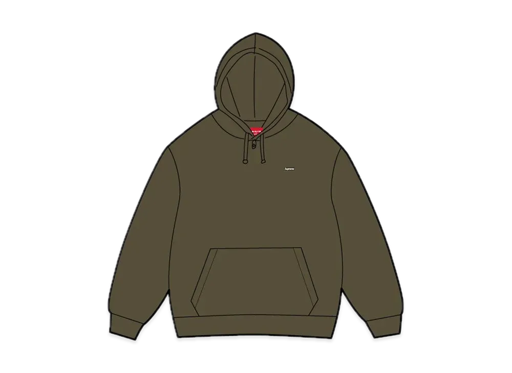 Supreme Small Box Hooded Sweatshirt "Dark Olive"