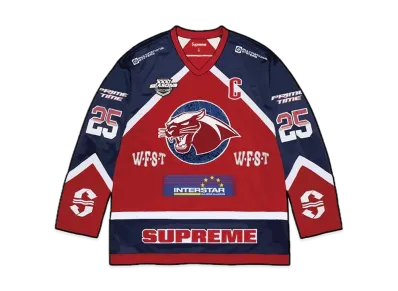 Supreme Rhinestone Hockey Jersey "Red"