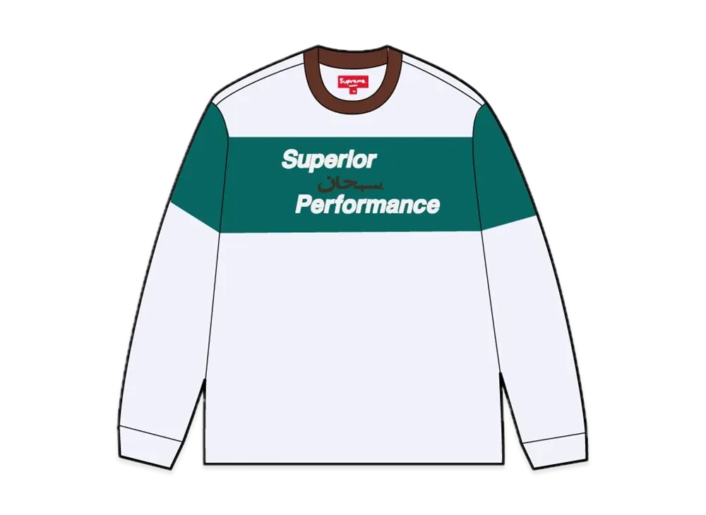Supreme Arabic Mesh L/S Top "White"