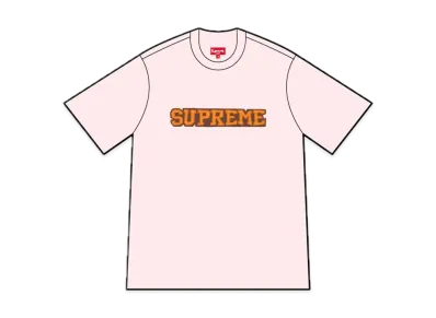Supreme Satin Applique S/S Top "Pink"