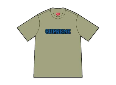 Supreme Satin Applique S/S Top "Olive"