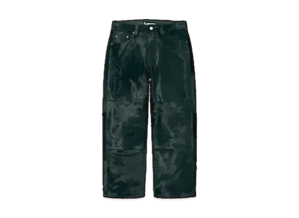 Supreme Ponyhair Loose Fit 5-Pocket Jean "Green"