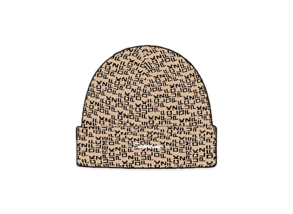 Supreme Fuck Off Beanie "Tan"