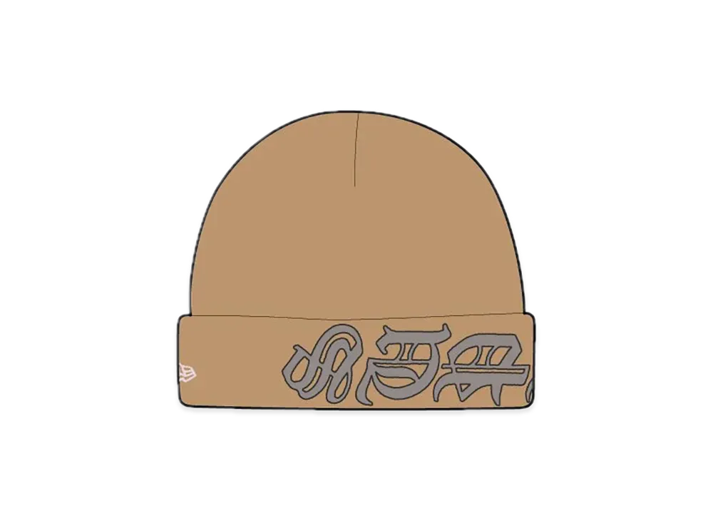Supreme New Era Blackletter Beanie "Tan"