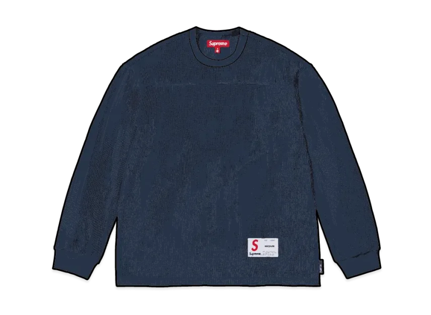 Supreme Polartec Mesh Football TopS ブラック Supreme Polartec Mesh L/S Football Top