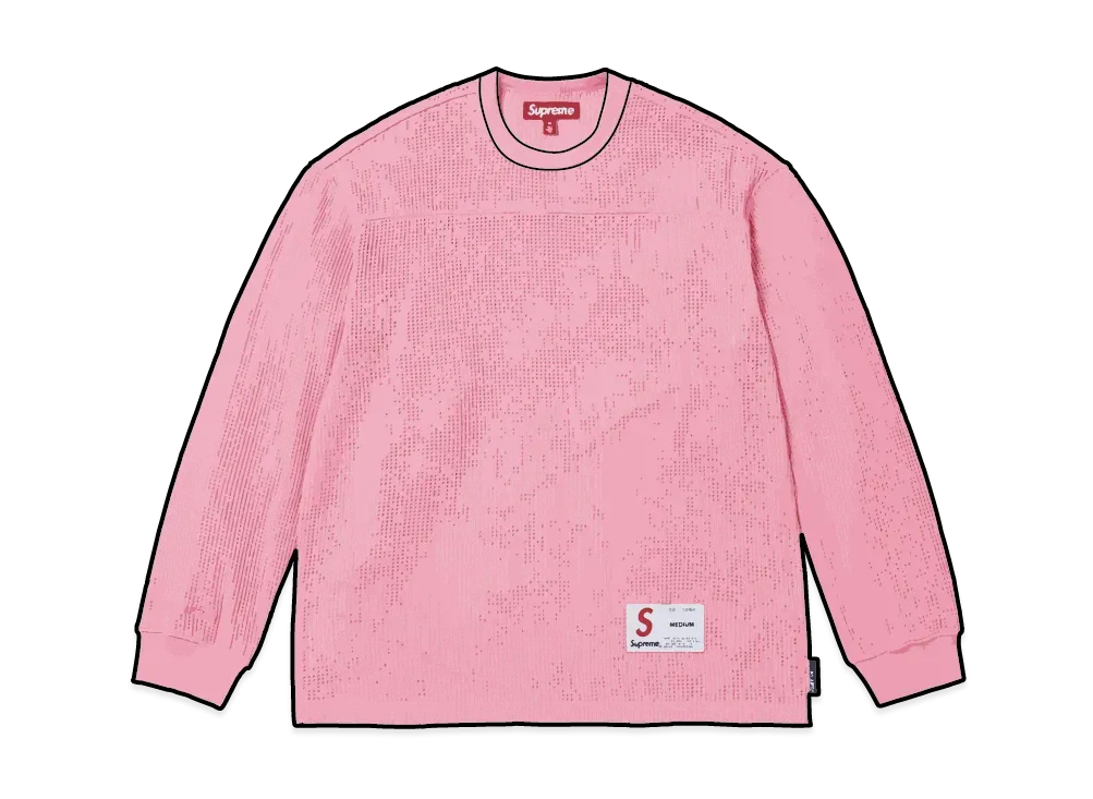 Supreme Polartec Mesh L/S Football Top "Pink"