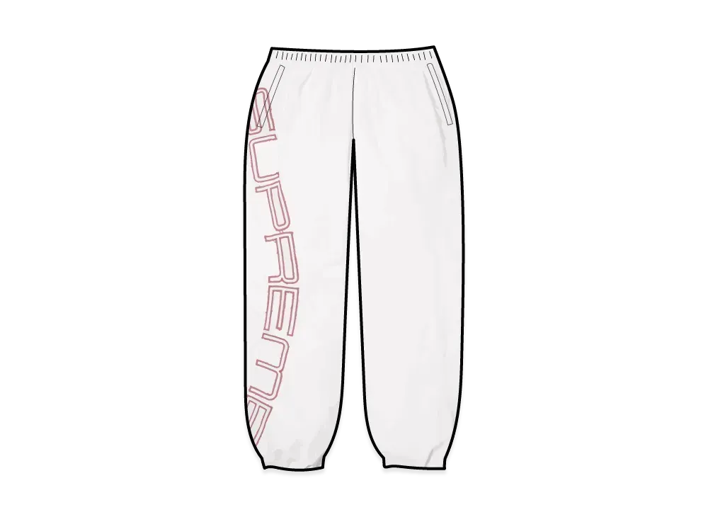パンツ supreme spellout embroidered track pant Supreme Spellout Embroidered Track Pant Black Men's - FW23 - US