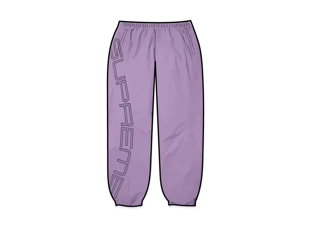 Supreme Spellout Embroidered Track Pant "Dusty Purple"
