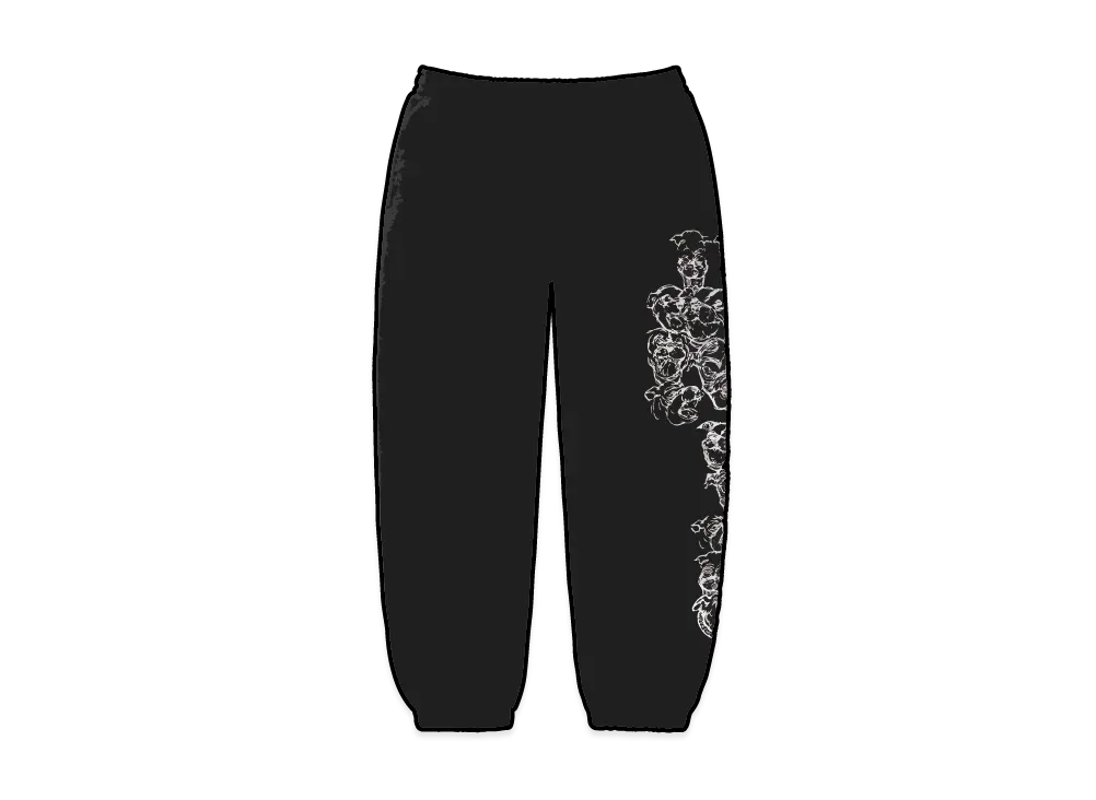 Supreme Pitbulls Embroidered Sweatpant "Black"