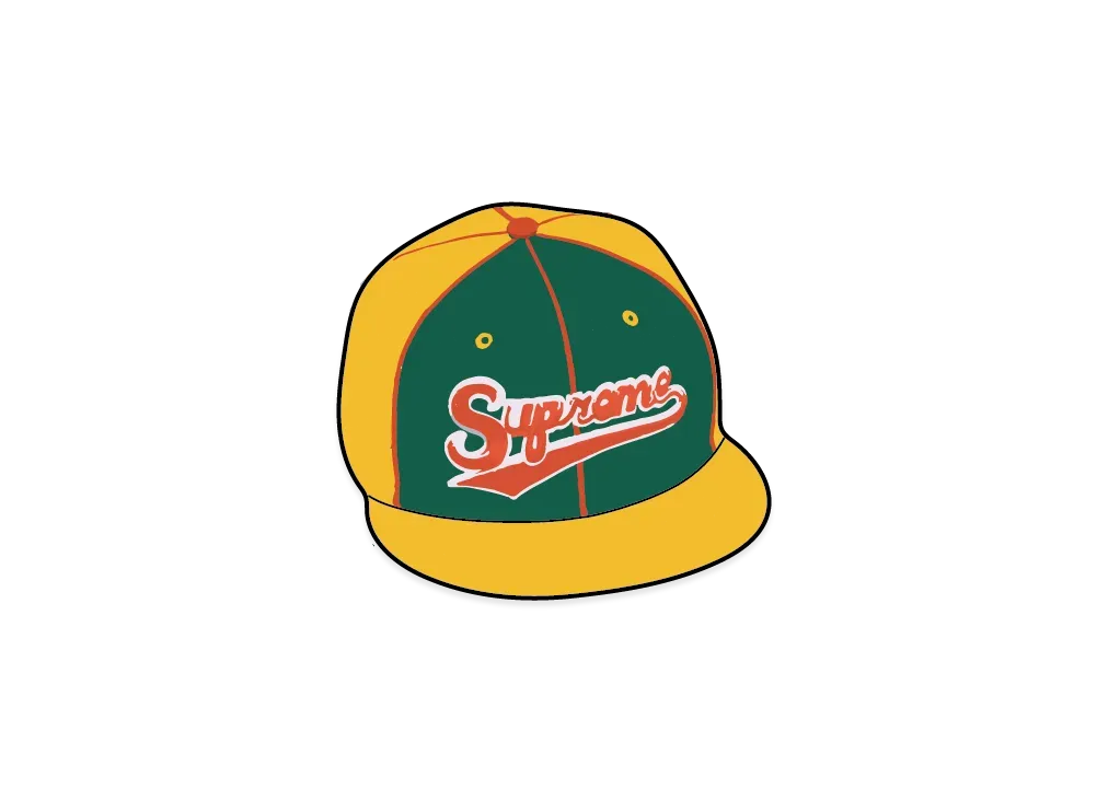 Supreme Piping Script Logo New Era "Yellow"