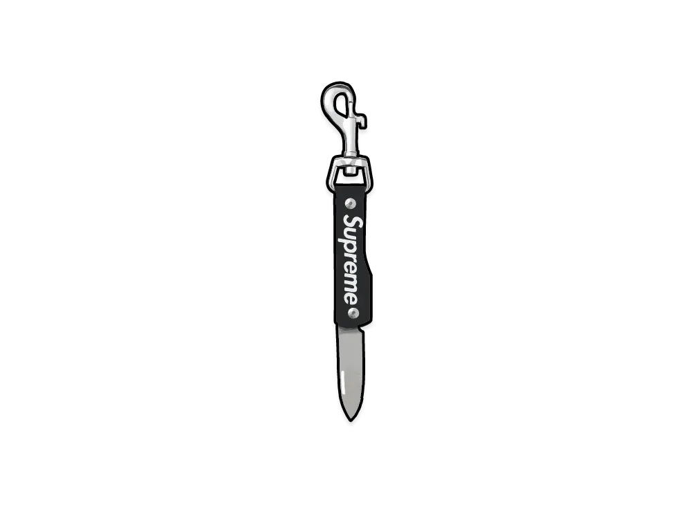 Supreme Leather Clip Knife (25SS) "Black"