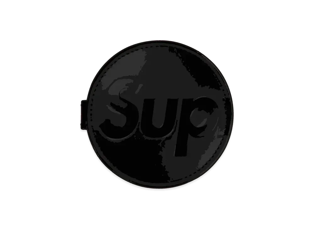 Supreme Leather Pocket Mirror "Black"