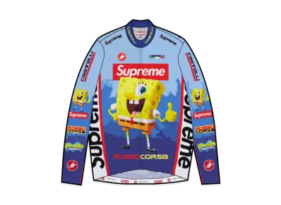 Supreme x SpongeBob SquarePants Castelli L/S Cycling Jersey "Blue"