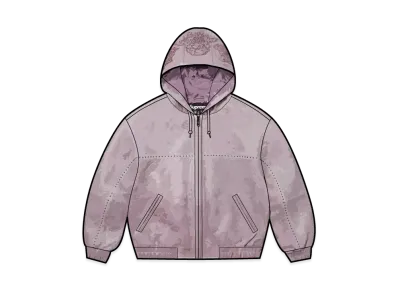 Supreme Studded Hooded Leather Jacket "Lilac"