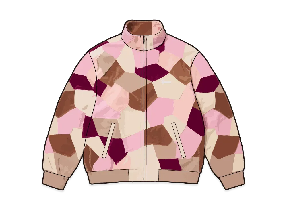 supreme Patchwork Velour Track Jacket M（Supreme Patchwork