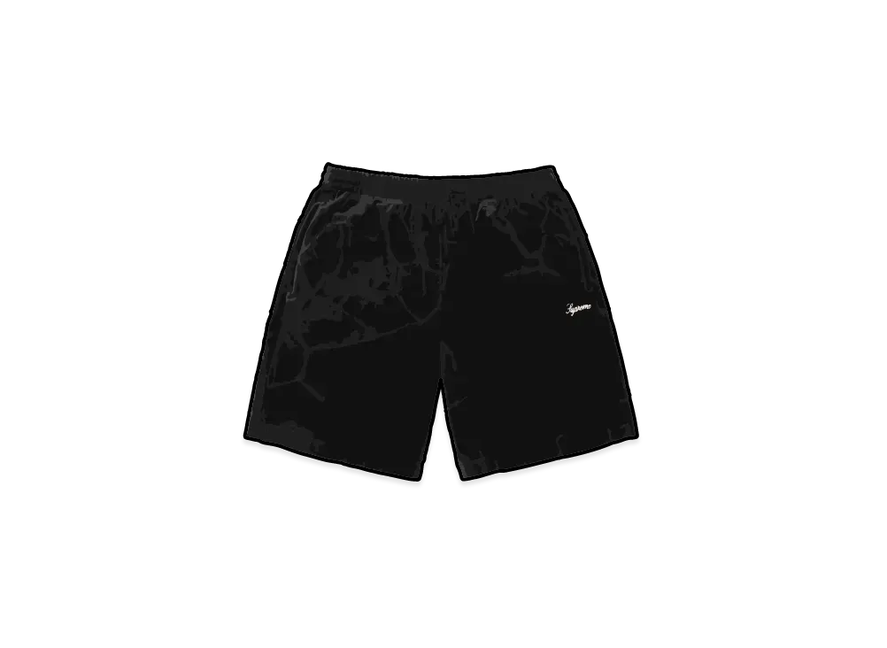 Supreme Patchwork Velour Short "Black"